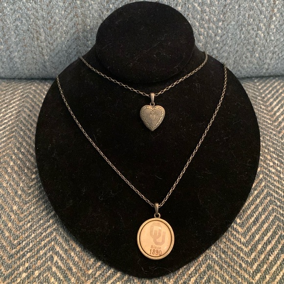 University of Oklahoma 14” vintage-style double necklace w/lobster claw hook. - Picture 1 of 7